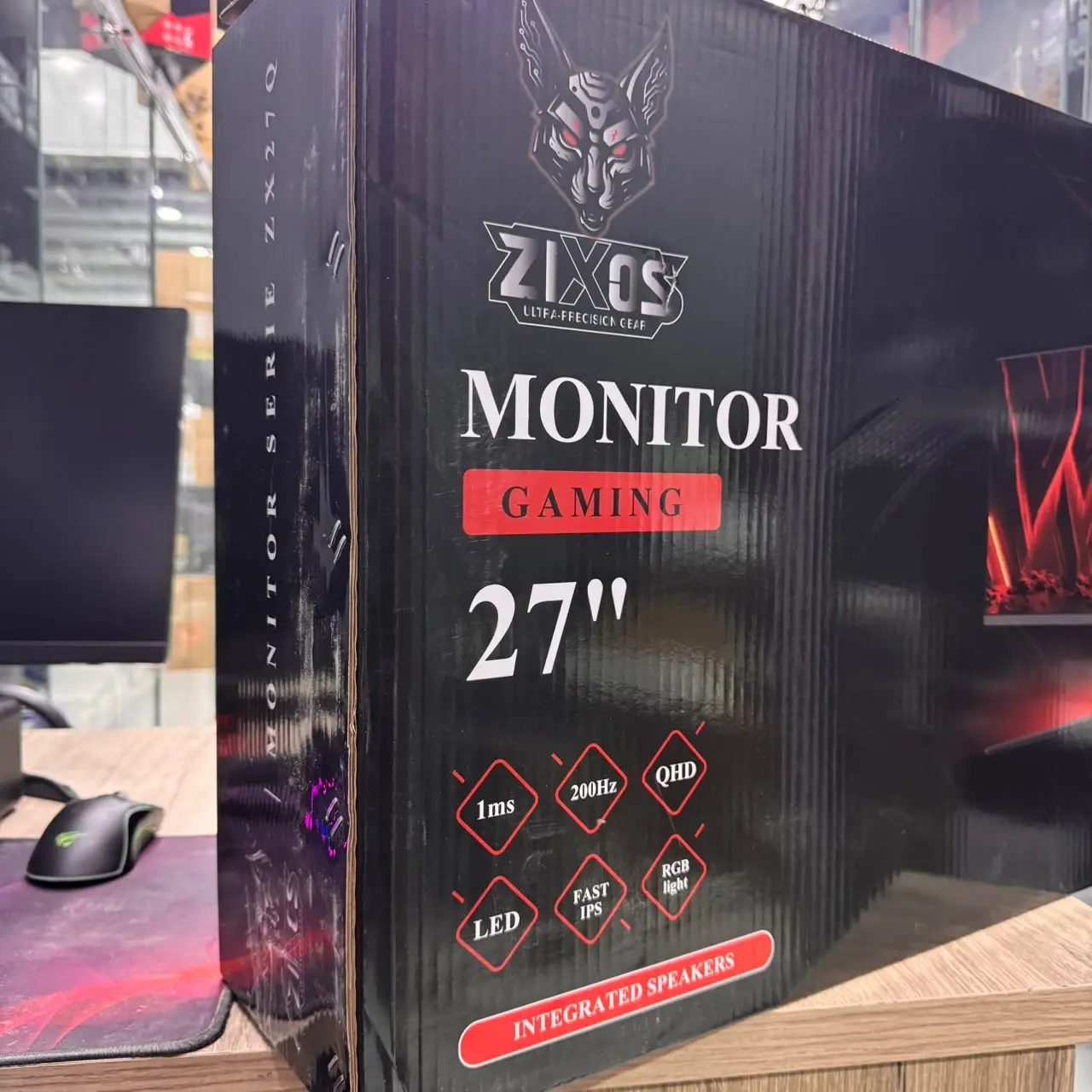 MONITEUR ZIXOS ZX27Q 200HZ 1ms FAST IPS 27 POUCE ADJUSTABLE RGB QHD 2K